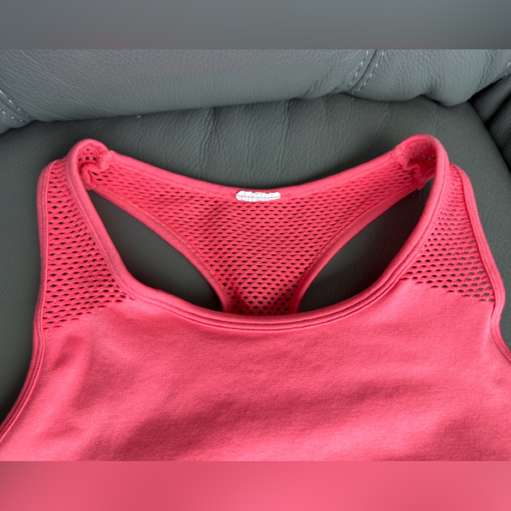 DKNY SPORT Vibrant Coral Tank STRETCHED Top SIZE S - Picture 11 of 11